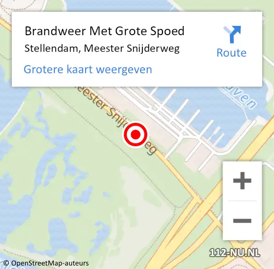 Locatie op kaart van de 112 melding: Brandweer Met Grote Spoed Naar Stellendam, Meester Snijderweg op 24 augustus 2019 02:59