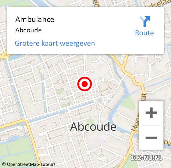 Locatie op kaart van de 112 melding: Ambulance Abcoude op 24 augustus 2019 03:52