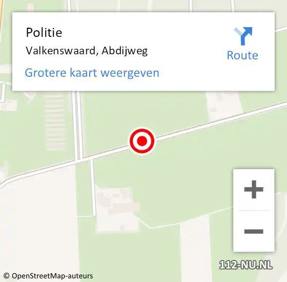 Locatie op kaart van de 112 melding: Politie Valkenswaard, Abdijweg op 24 augustus 2019 12:43