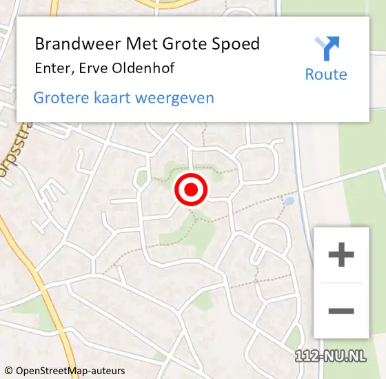 Locatie op kaart van de 112 melding: Brandweer Met Grote Spoed Naar Enter, Erve Oldenhof op 24 augustus 2019 17:00