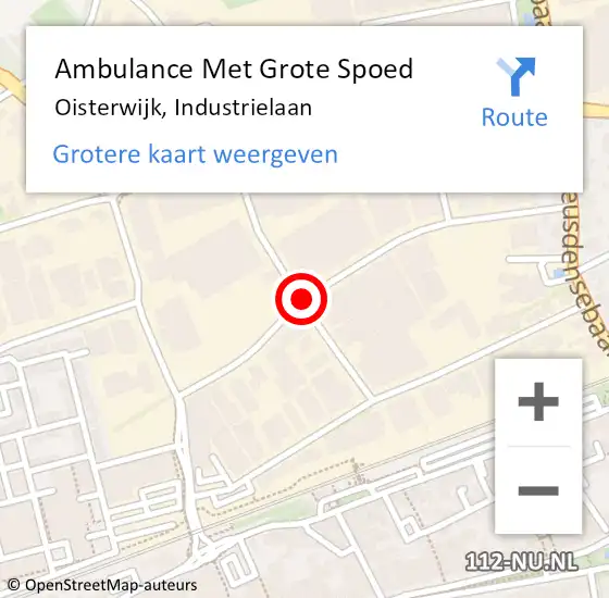 Locatie op kaart van de 112 melding: Ambulance Met Grote Spoed Naar Oisterwijk, Industrielaan op 26 augustus 2019 10:52
