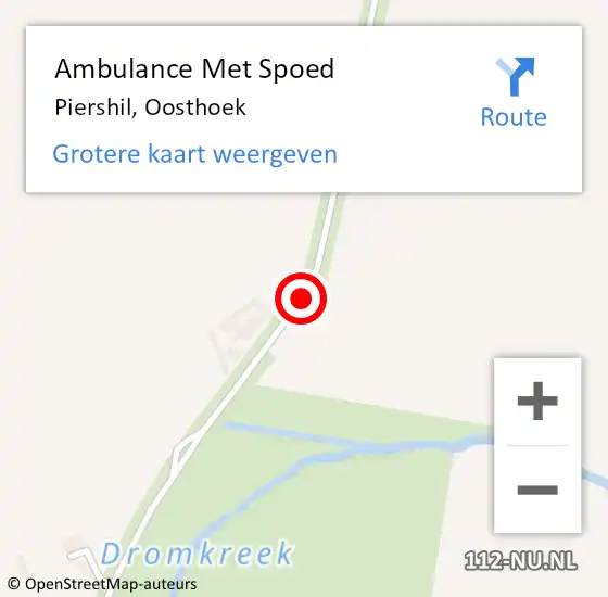 Locatie op kaart van de 112 melding: Ambulance Met Spoed Naar Piershil, Oosthoek op 26 augustus 2019 14:53