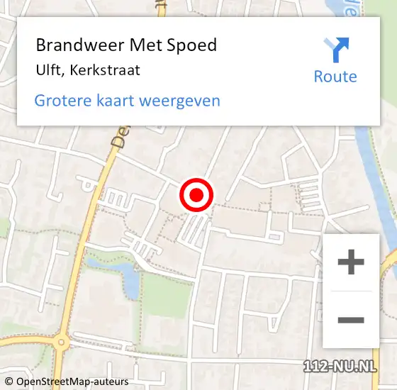 Locatie op kaart van de 112 melding: Brandweer Met Spoed Naar Ulft, Kerkstraat op 27 augustus 2019 10:24