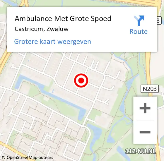 Locatie op kaart van de 112 melding: Ambulance Met Grote Spoed Naar Castricum, Zwaluw op 11 april 2014 20:10