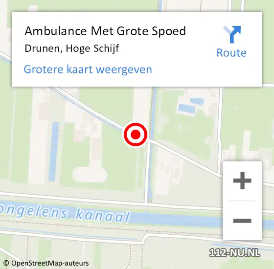 Locatie op kaart van de 112 melding: Ambulance Met Grote Spoed Naar Drunen, Hoge Schijf op 28 augustus 2019 17:28
