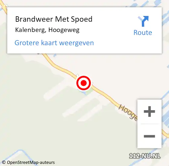 Locatie op kaart van de 112 melding: Brandweer Met Spoed Naar Kalenberg, Hoogeweg op 29 augustus 2019 12:57