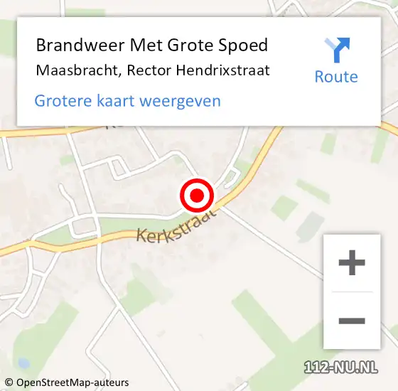 Locatie op kaart van de 112 melding: Brandweer Met Grote Spoed Naar Maasbracht, Rector Hendrixstraat op 30 augustus 2019 14:09