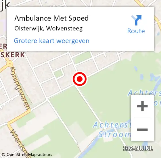 Locatie op kaart van de 112 melding: Ambulance Met Spoed Naar Oisterwijk, Wolvensteeg op 31 augustus 2019 18:40