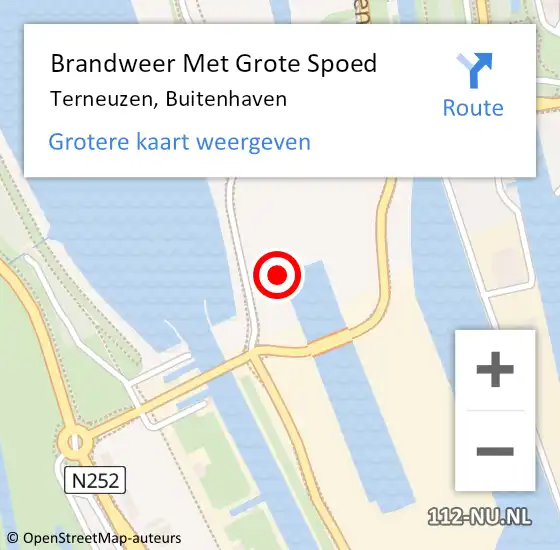 Locatie op kaart van de 112 melding: Brandweer Met Grote Spoed Naar Terneuzen, Buitenhaven op 3 september 2019 17:32