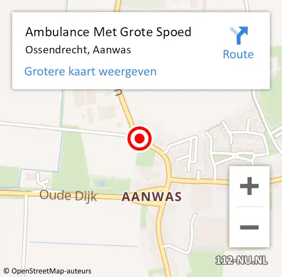 Locatie op kaart van de 112 melding: Ambulance Met Grote Spoed Naar Ossendrecht, Aanwas op 5 september 2019 02:22