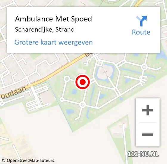 Locatie op kaart van de 112 melding: Ambulance Met Spoed Naar Scharendijke, Strand op 6 september 2019 12:09