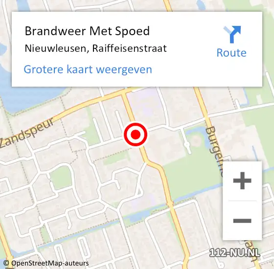 Locatie op kaart van de 112 melding: Brandweer Met Spoed Naar Nieuwleusen, Raiffeisenstraat op 6 september 2019 18:38