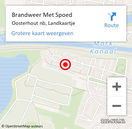 Locatie op kaart van de 112 melding: Brandweer Met Spoed Naar Oosterhout nb, Landkaartje op 8 september 2019 22:22