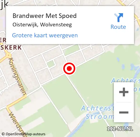 Locatie op kaart van de 112 melding: Brandweer Met Spoed Naar Oisterwijk, Wolvensteeg op 9 september 2019 15:13