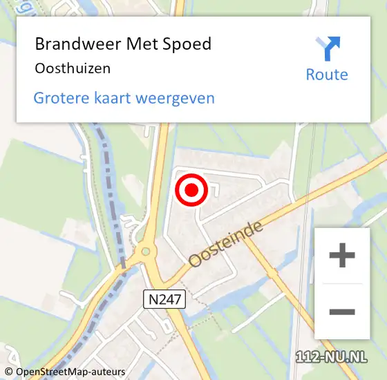 Locatie op kaart van de 112 melding: Brandweer Met Spoed Naar Oosthuizen op 10 september 2019 10:41