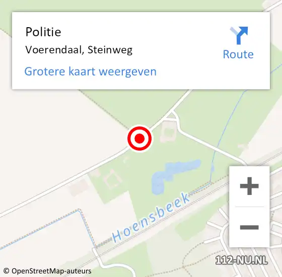 Locatie op kaart van de 112 melding: Politie Voerendaal, Steinweg op 11 september 2019 07:31