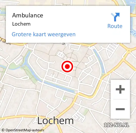 Locatie op kaart van de 112 melding: Ambulance Lochem op 13 september 2019 21:04