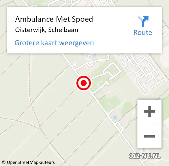 Locatie op kaart van de 112 melding: Ambulance Met Spoed Naar Oisterwijk, Scheibaan op 14 september 2019 13:04