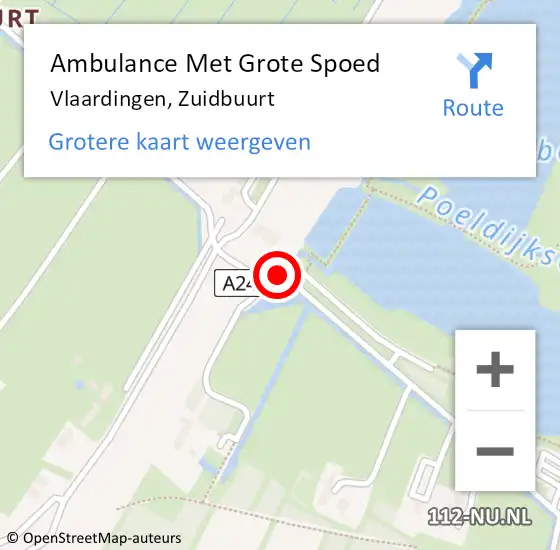 Locatie op kaart van de 112 melding: Ambulance Met Grote Spoed Naar Vlaardingen, Zuidbuurt op 16 september 2019 13:26