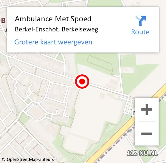 Locatie op kaart van de 112 melding: Ambulance Met Spoed Naar Berkel-Enschot, Berkelseweg op 18 september 2019 12:51