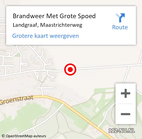 Locatie op kaart van de 112 melding: Brandweer Met Grote Spoed Naar Landgraaf, Maastrichterweg op 19 september 2019 10:33