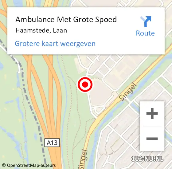 Locatie op kaart van de 112 melding: Ambulance Met Grote Spoed Naar Haamstede, Laan op 21 september 2019 01:10