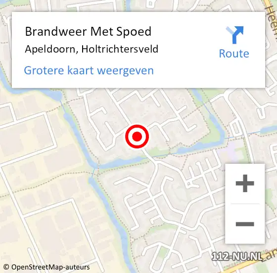 Locatie op kaart van de 112 melding: Brandweer Met Spoed Naar Apeldoorn, Holtrichtersveld op 21 september 2019 14:26