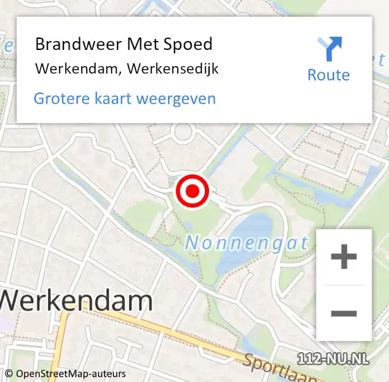 Locatie op kaart van de 112 melding: Brandweer Met Spoed Naar Werkendam, Werkensedijk op 21 september 2019 14:44