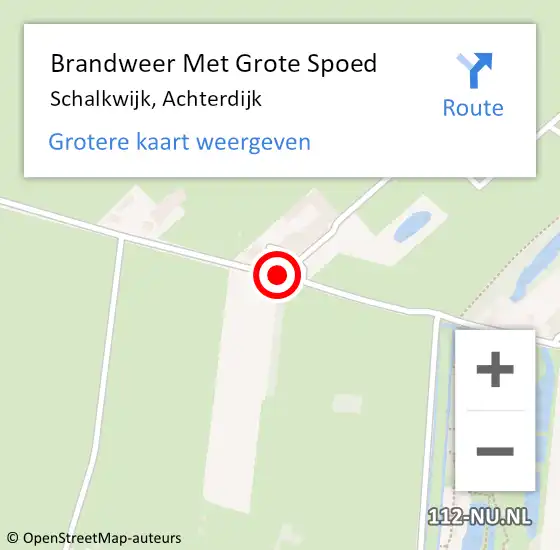 Locatie op kaart van de 112 melding: Brandweer Met Grote Spoed Naar Schalkwijk, Achterdijk op 23 september 2019 18:40