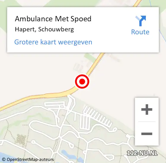 Locatie op kaart van de 112 melding: Ambulance Met Spoed Naar Hapert, Schouwberg op 24 september 2019 03:37
