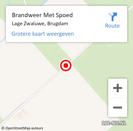 Locatie op kaart van de 112 melding: Brandweer Met Spoed Naar Lage Zwaluwe, Brugdam op 24 september 2019 07:22