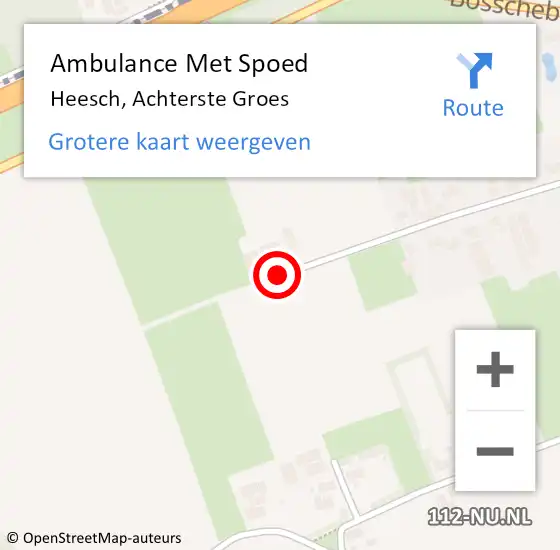 Locatie op kaart van de 112 melding: Ambulance Met Spoed Naar Heesch, Achterste Groes op 25 september 2019 04:18