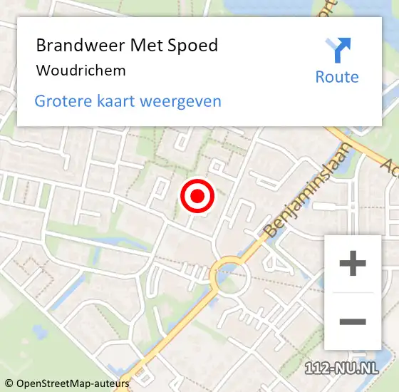 Locatie op kaart van de 112 melding: Brandweer Met Spoed Naar Woudrichem op 25 september 2019 08:47