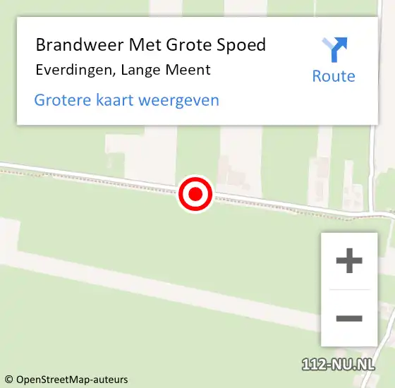 Locatie op kaart van de 112 melding: Brandweer Met Grote Spoed Naar Everdingen, Lange Meent op 26 september 2019 09:36
