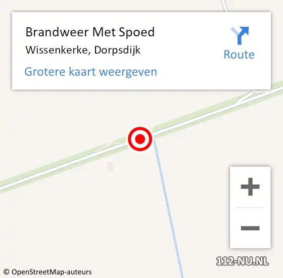 Locatie op kaart van de 112 melding: Brandweer Met Spoed Naar Wissenkerke, Dorpsdijk op 27 september 2019 20:50