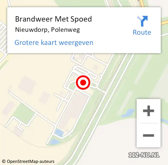 Locatie op kaart van de 112 melding: Brandweer Met Spoed Naar Nieuwdorp, Polenweg op 28 september 2019 13:18
