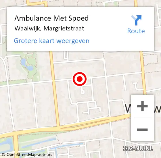 Locatie op kaart van de 112 melding: Ambulance Met Spoed Naar Waalwijk, Margrietstraat op 28 september 2019 13:47