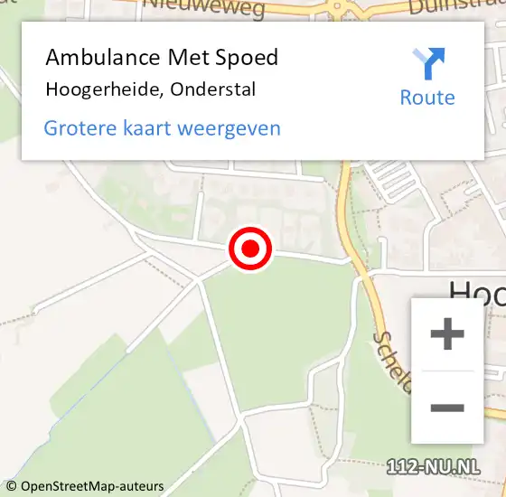 Locatie op kaart van de 112 melding: Ambulance Met Spoed Naar Hoogerheide, Onderstal op 30 september 2019 02:27