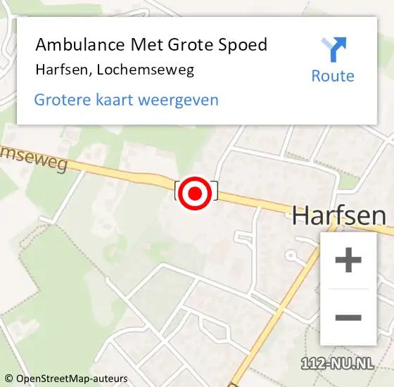 Locatie op kaart van de 112 melding: Ambulance Met Grote Spoed Naar Harfsen, Lochemseweg op 2 oktober 2019 03:35
