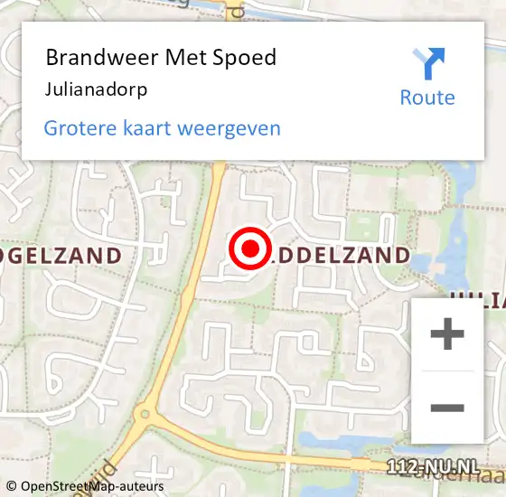 Locatie op kaart van de 112 melding: Brandweer Met Spoed Naar Julianadorp op 5 oktober 2019 00:13