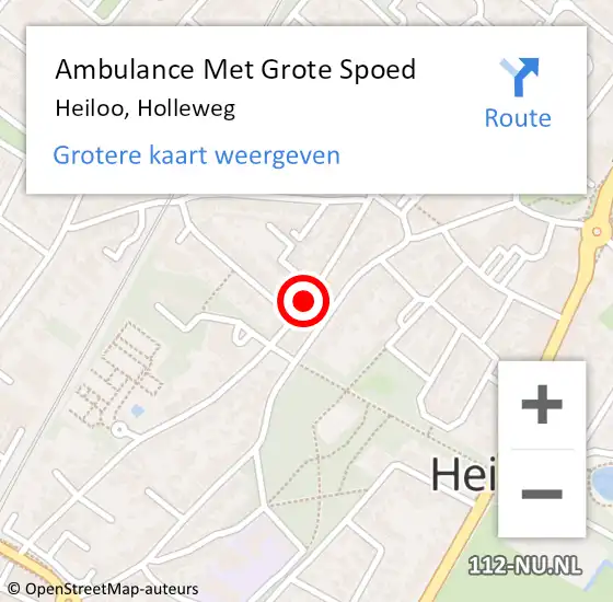 Locatie op kaart van de 112 melding: Ambulance Met Grote Spoed Naar Heiloo, Holleweg op 5 oktober 2019 16:19