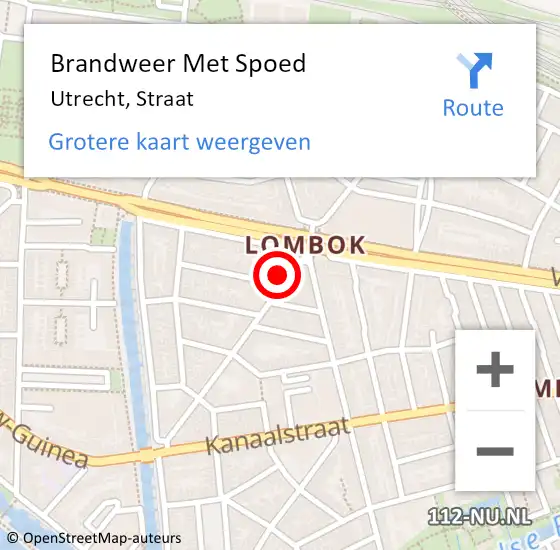 Locatie op kaart van de 112 melding: Brandweer Met Spoed Naar Utrecht, Straat op 5 oktober 2019 16:27