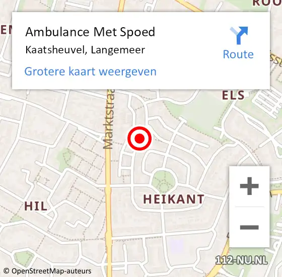 Locatie op kaart van de 112 melding: Ambulance Met Spoed Naar Kaatsheuvel, Langemeer op 11 oktober 2019 00:48