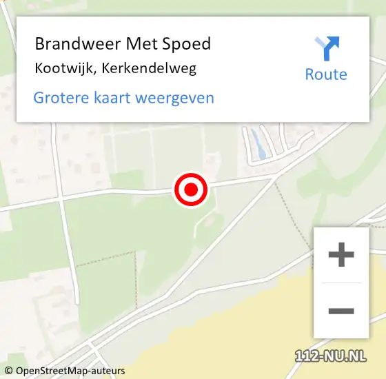 Locatie op kaart van de 112 melding: Brandweer Met Spoed Naar Kootwijk, Kerkendelweg op 12 oktober 2019 09:05