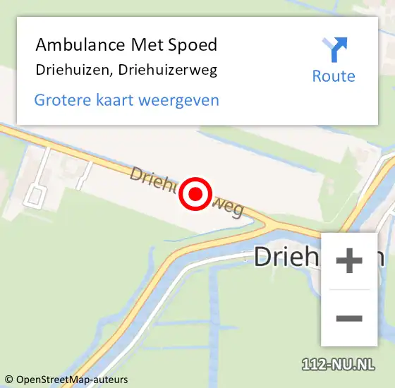 Locatie op kaart van de 112 melding: Ambulance Met Spoed Naar Driehuizen, Driehuizerweg op 13 oktober 2019 12:10