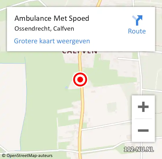 Locatie op kaart van de 112 melding: Ambulance Met Spoed Naar Ossendrecht, Calfven op 14 oktober 2019 00:45