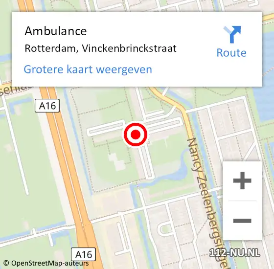 Locatie op kaart van de 112 melding: Ambulance Rotterdam, Favrestraat op 15 oktober 2019 18:48