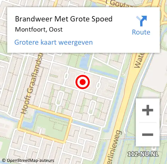Locatie op kaart van de 112 melding: Brandweer Met Grote Spoed Naar Montfoort, Oost op 17 oktober 2019 23:29
