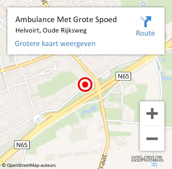 Locatie op kaart van de 112 melding: Ambulance Met Grote Spoed Naar Helvoirt, Oude Rijksweg op 20 oktober 2019 23:43