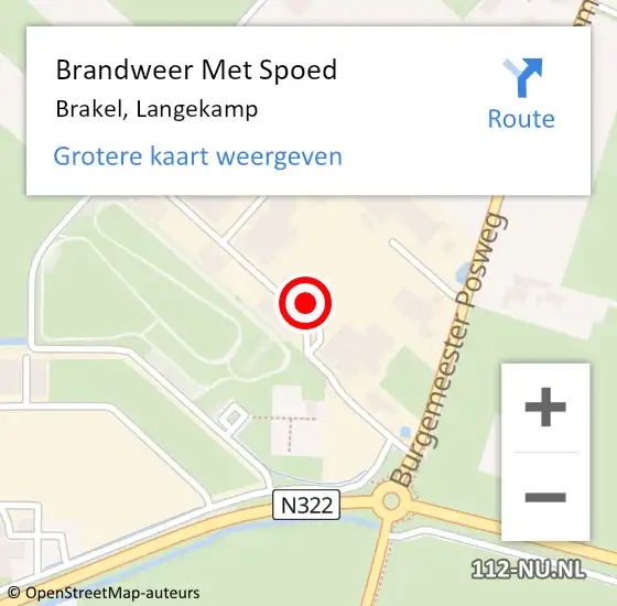 Locatie op kaart van de 112 melding: Brandweer Met Spoed Naar Brakel, Langekamp op 23 oktober 2019 03:29